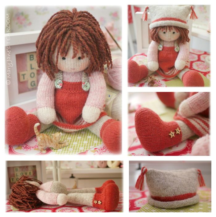 ! Chrystal: A Tearoom Doll Knitting Pattern/ Plus Pdf For A 'a Simply Sewn Pinafore'